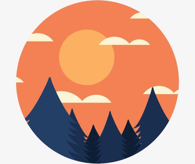 Sunset Mountain Logo - Sunset Mountain, Sunset Vector, Mountain Vector, Alpine Cloud PNG ...