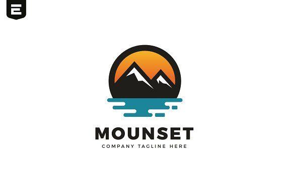 Sunset Mountain Logo - Sunset Mountain Logo Logo Templates Creative Market
