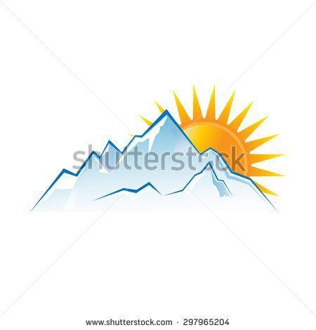 Sunset Mountain Logo - Mountains sunset logo | Sun Logo | Mountain logos, Sun logo, Logos