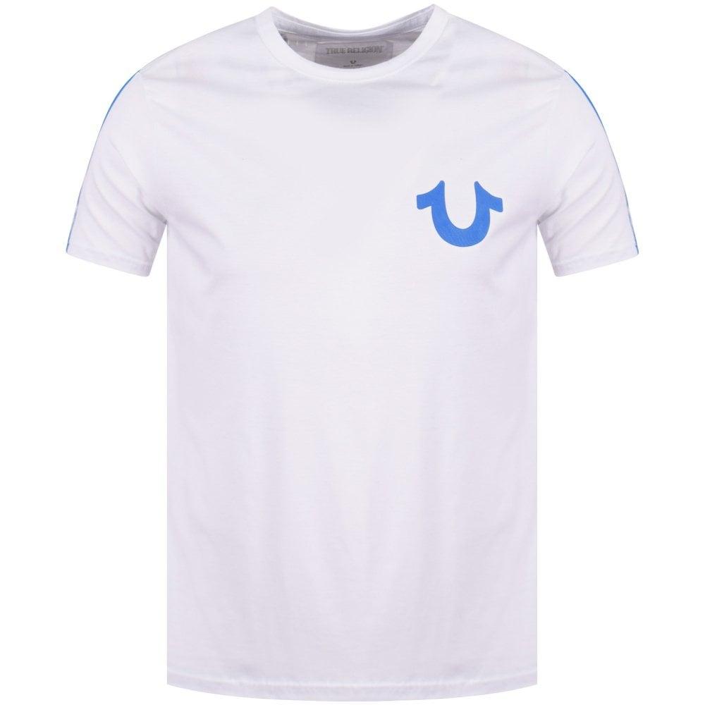 White Horseshoe Logo - TRUE RELIGION True Religion White/Blue Horseshoe Logo T-Shirt - Men ...