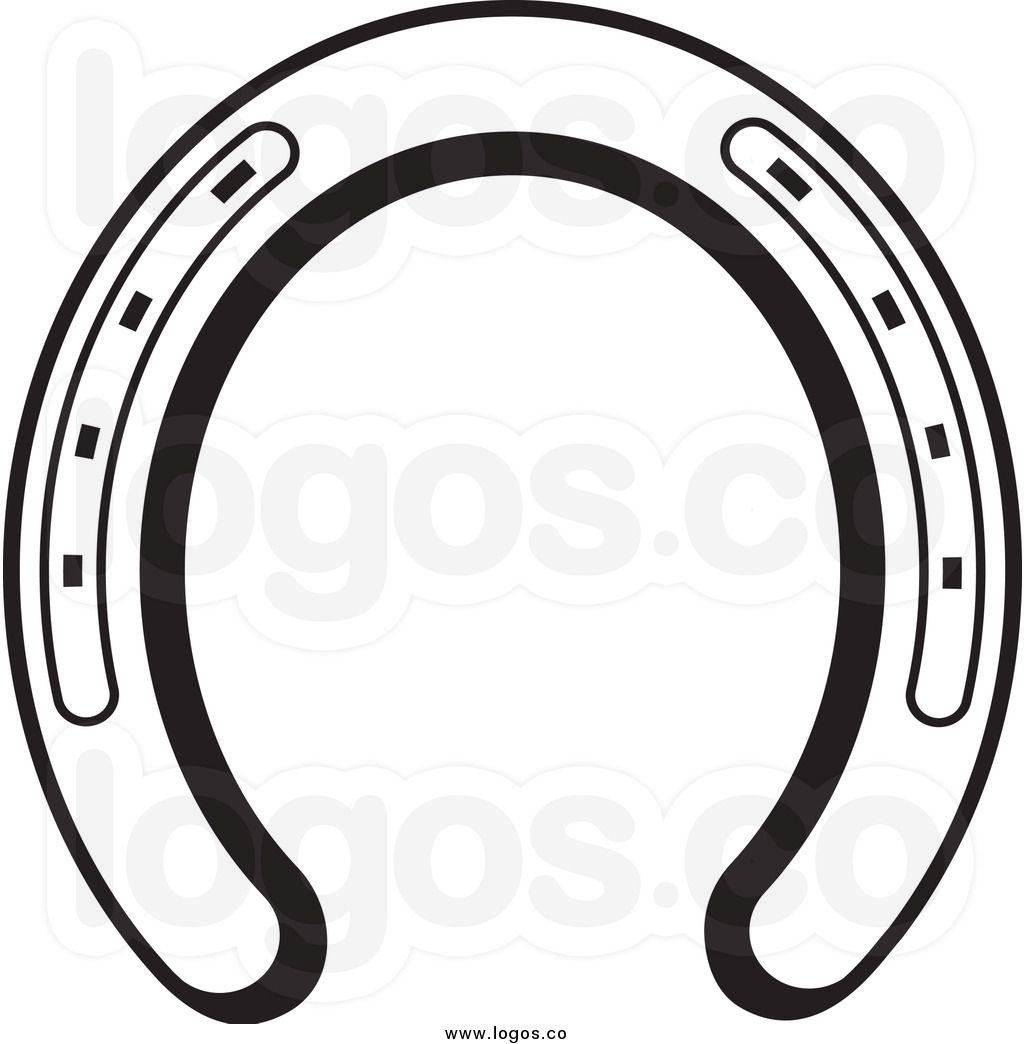 White Horseshoe Logo - Black and White Horseshoe Clipart Image