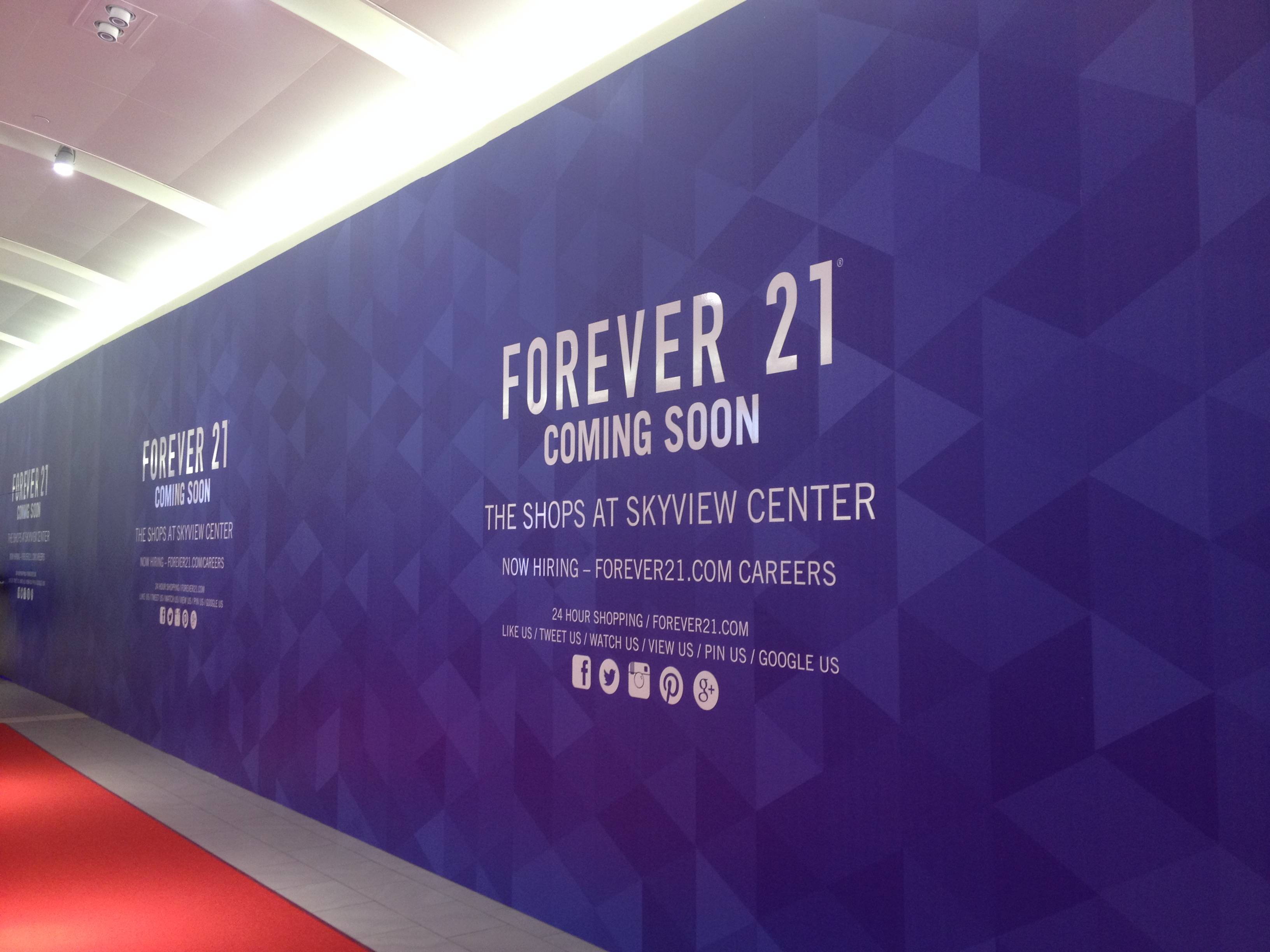 Red Forever 21 Logo - Forever 21's lower-cost brand F21 Red opening at SkyView Center in ...