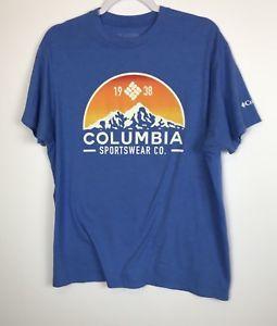Sunset Mountain Logo - Columbia Sportswear Company Men's Size Large T Shirt, Logo, Sunset