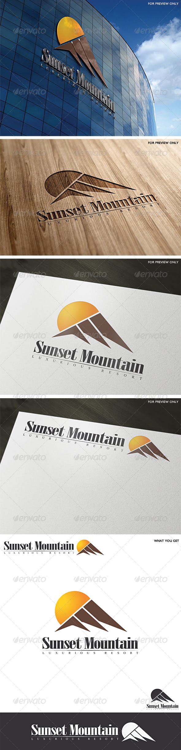 Sunset Mountain Logo - Sunset Mountain Resort Logo Template by EladChai | GraphicRiver