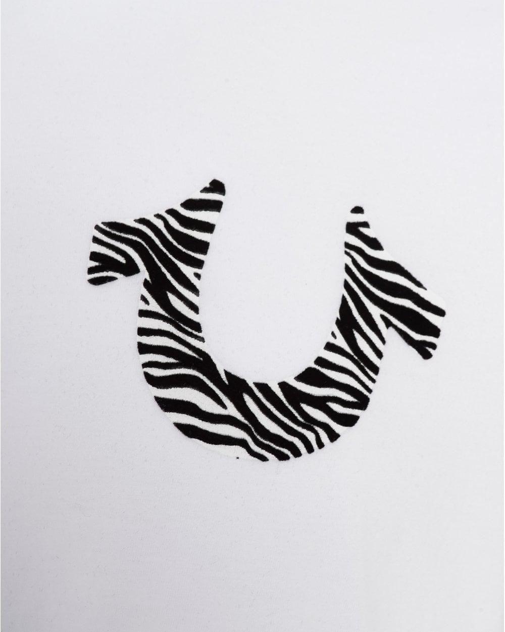 White Horseshoe Logo - True Religion Zebra Horseshoe Logo T-shirt, White Tee in White for ...