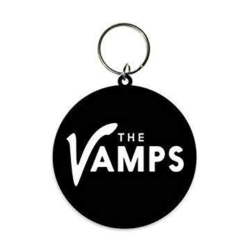 The Vamps Black and White Logo - 1art1 Set: The Vamps, Logo Keychain Keyring for Fans