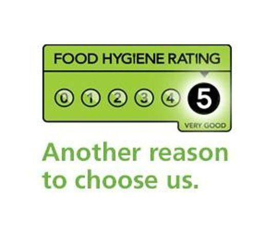 5 Star TripAdvisor Logo - star hygiene rating of The Chippy, Antrim