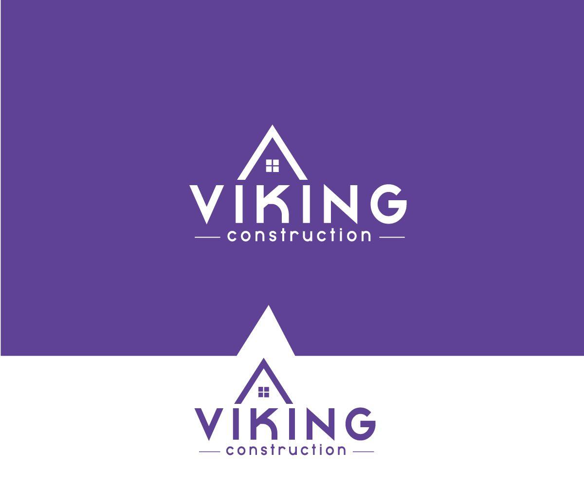 Purple Viking Logo - Serious, Professional, Construction Company Logo Design for Viking