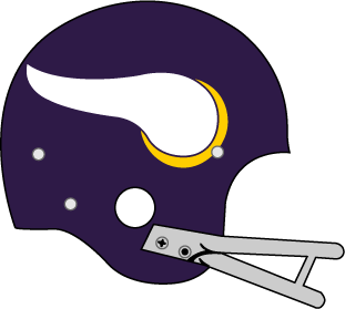 Vikings Helmet Logo - Minnesota Vikings Helmet Logo (1961) - Purple helmet, white and gold ...