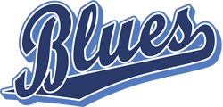 Blue Team Logo - Team Pride: Blues team script logo