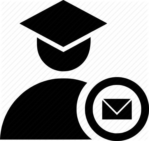 School Email Logo - College, education, email, envelope, school, student, university icon