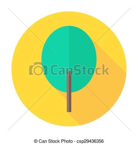 Yellow Tree in Circle Logo - Tree In Circle Clipart & Clip Art Image
