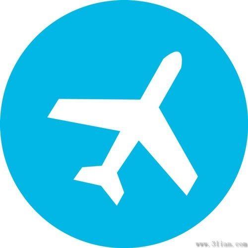 Blue Airplane Logo - Blue airplane icon vector Free vector in Adobe Illustrator ai .ai