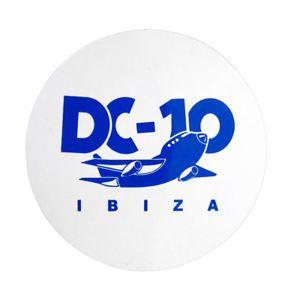 Blue Airplane Logo - Details about OFFICIAL DC10 Ibiza Club Sticker Large Airplane White Logo  Blue RRP £6.00