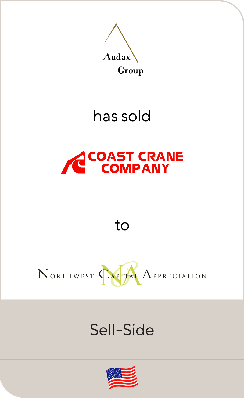 Audax Group Logo - Audax Group has sold Coast Crane Company to Northwest Capital ...