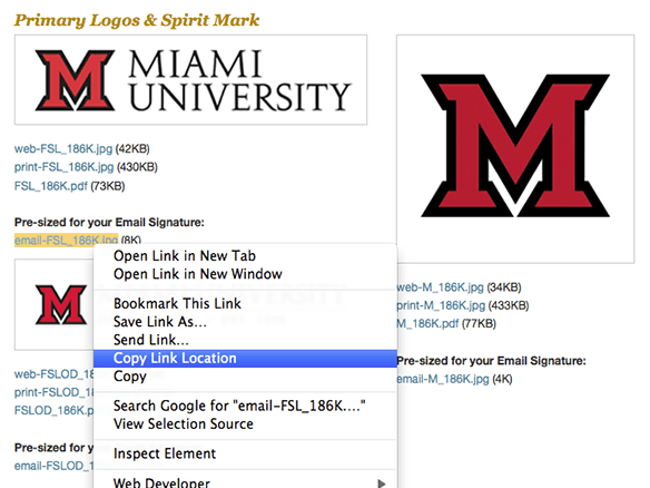 School Email Logo - Add the Miami Logo to Your Email Signature - Miami University