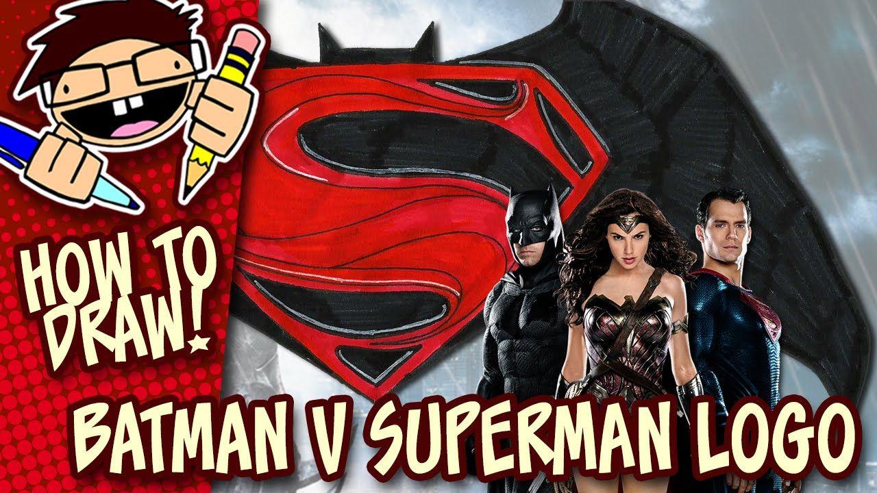 Batman V Superman Dawn of Justice Logo - How to Draw the BATMAN v SUPERMAN: DAWN OF JUSTICE Logo | Step-by ...