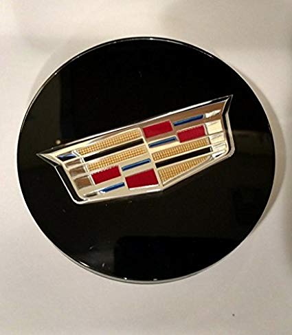 New Cadillac Logo - Amazon.com: CADILLAC FACTORY BLACK CAPS NEW STYLE CREST LOGO SET OF ...