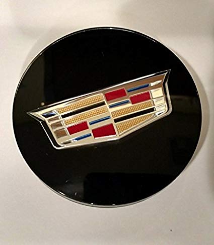 New Cadillac Logo - CADILLAC FACTORY BLACK CAPS NEW STYLE CREST LOGO SET OF