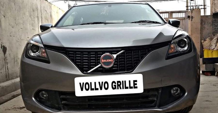 2018 Volvo Grill Logo - Maruti Baleno wants to be a Volvo with this modified front grille