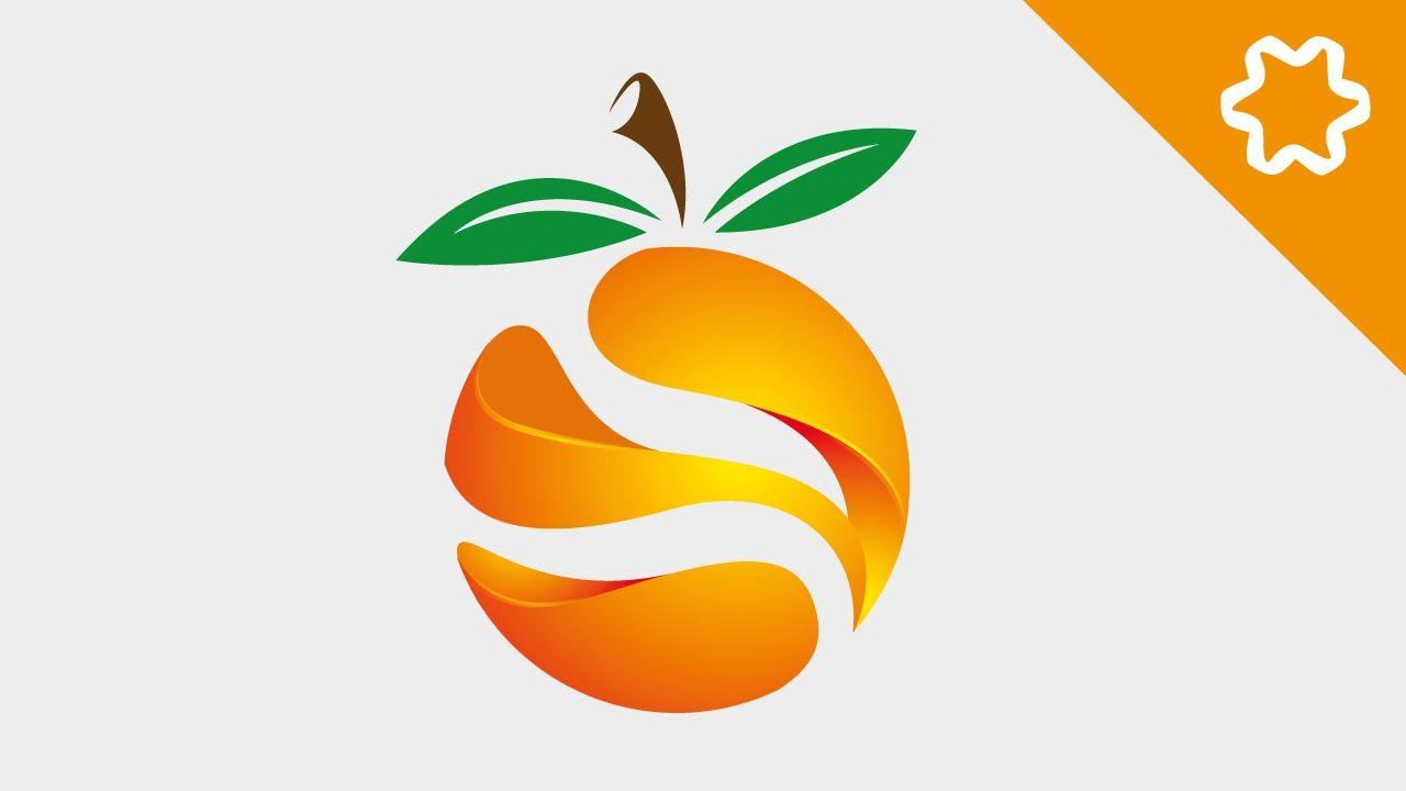 Orange Fruit Logo - Illustrator Logo Design Tutorial / Orange 3D Logo Design / How to