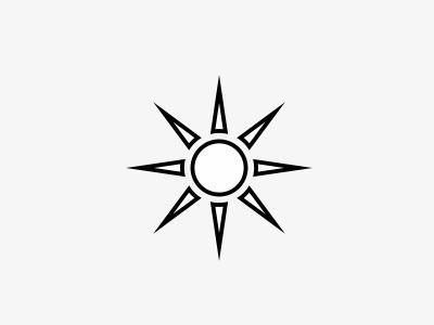 Black Sun Logo - A Two-dimensional Pattern Black Sun, Sun Clipart, Black, Sun PNG ...