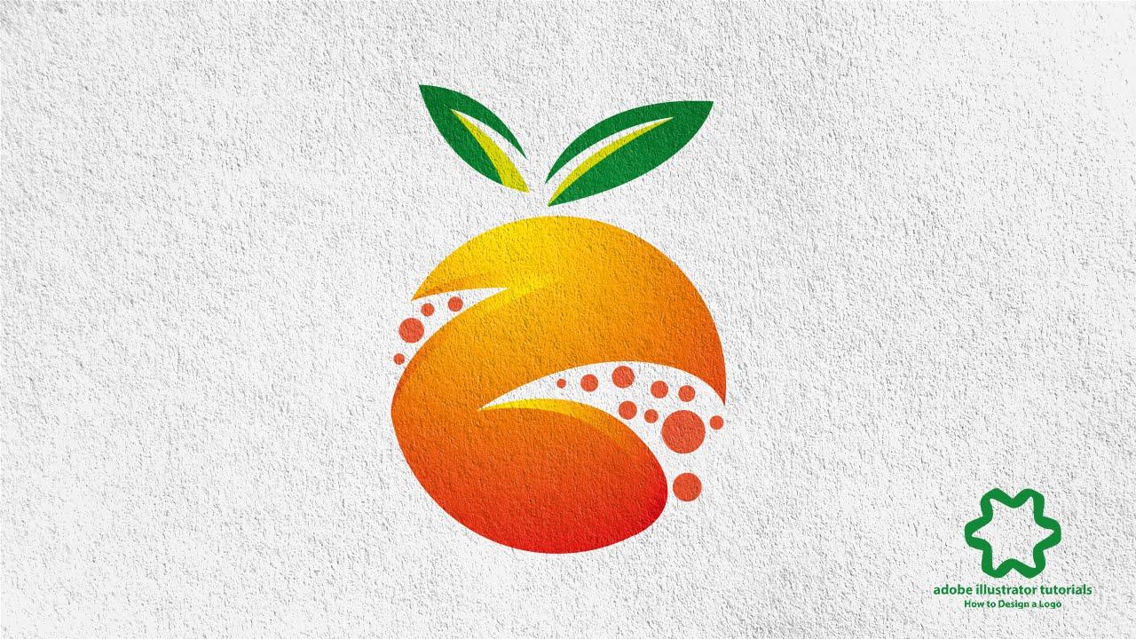 Orange Fruit Logo - Adobe Illustrator CC / 3D Orange Logo Design Tutorial For Beginners