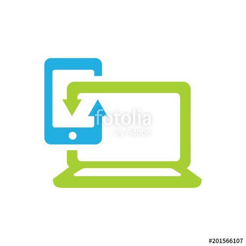 Mobile Lap Top Logo - Mobile Laptop Icon Design Stock Image And Royalty Free Vector Files