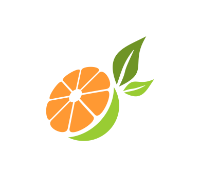 Orange Fruit Logo - Colors similar to clients needs portrays the fruit aspect