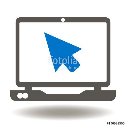 Mobile Lap Top Logo - Laptop Mouse Pointer Icon Vector. Lap Top Mobile Business Computer ...