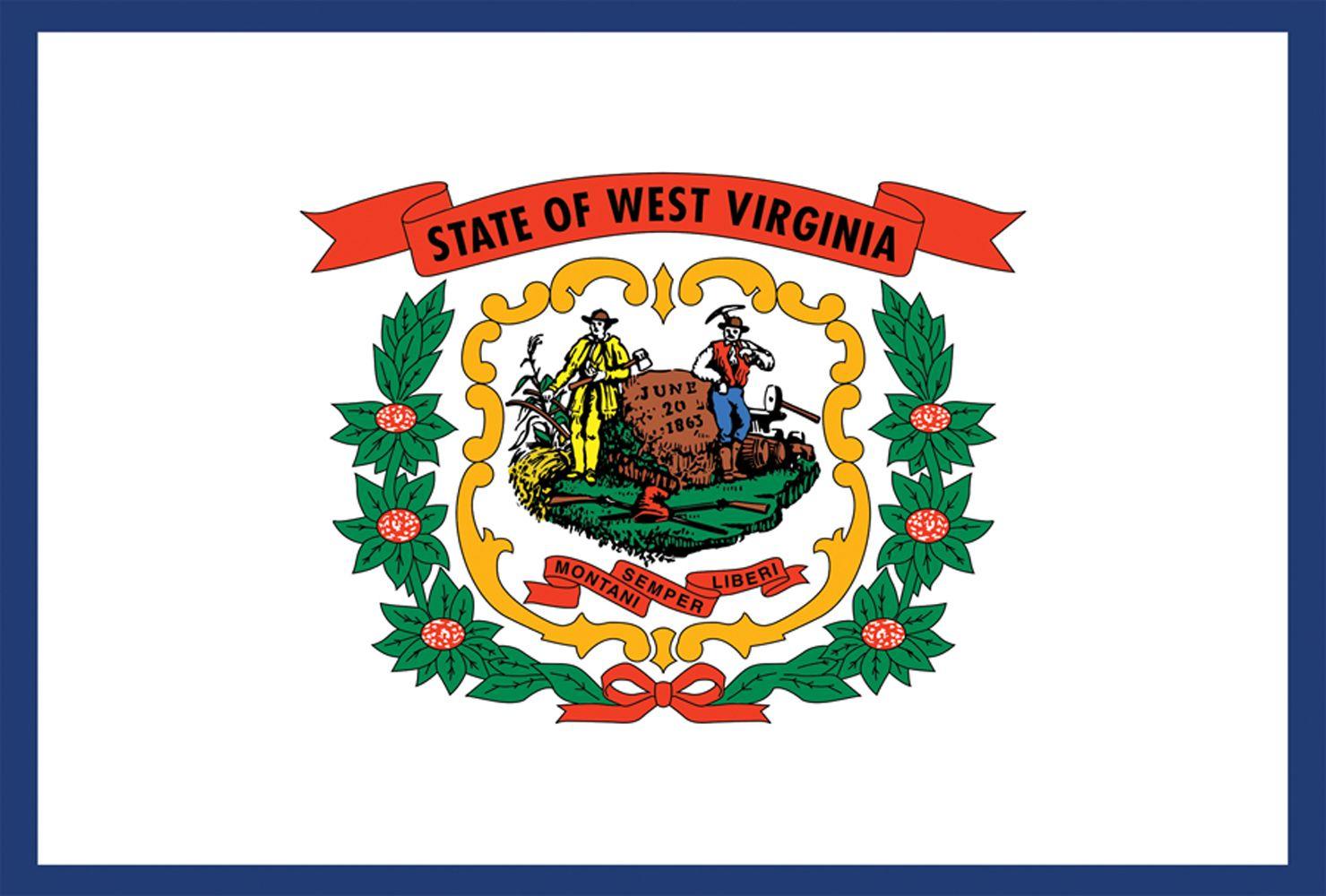 WV Flag Logo - West Virginia State Flag Flag - Mad About Gardening