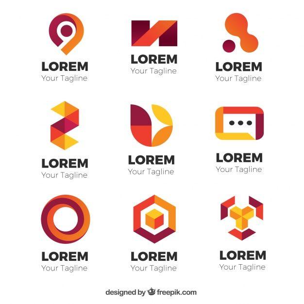 Modern Logo - Set of abstract modern logos Vector | Free Download