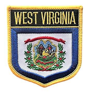 WV Flag Logo - West Virginia Flag Badge Patch U.S. State Shield