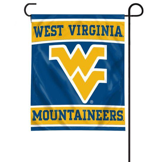 WV Flag Logo - WVU WV Logo Striped Garden / Window Flag
