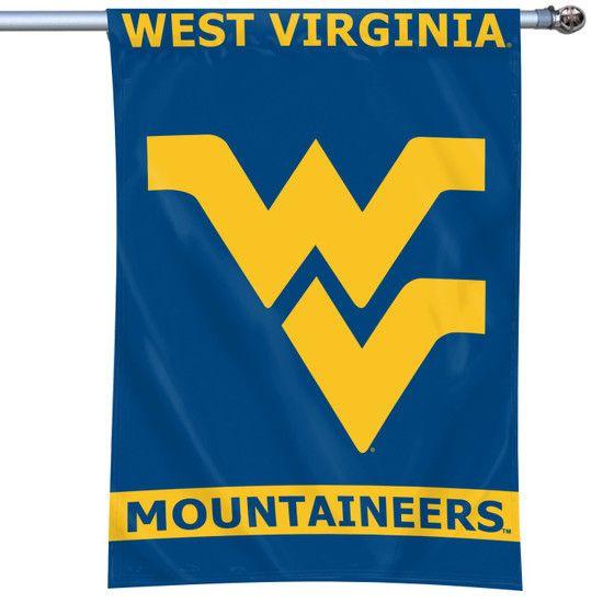 WV Flag Logo - WVU WV Logo Appliqued Home Flag