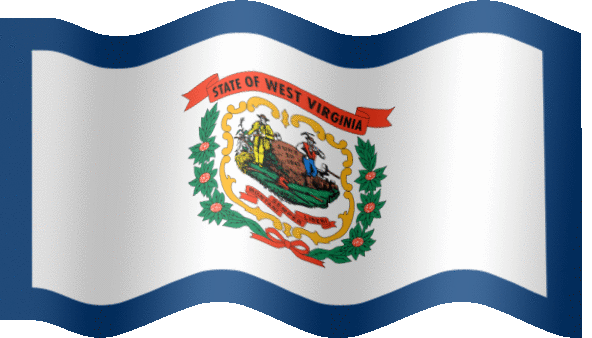 WV Flag Logo - Animated West Virginia flag. WV flag. Country flag of. abFlags