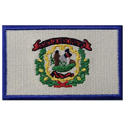 WV Flag Logo - West Virginia State Flag Embroidered Emblem Iron On Sew