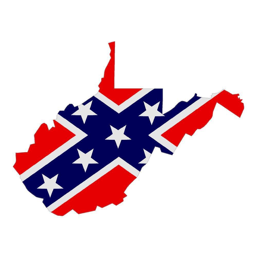 WV Flag Logo - West Virginia Confederate Flag | Southern Stickers | Car Decals