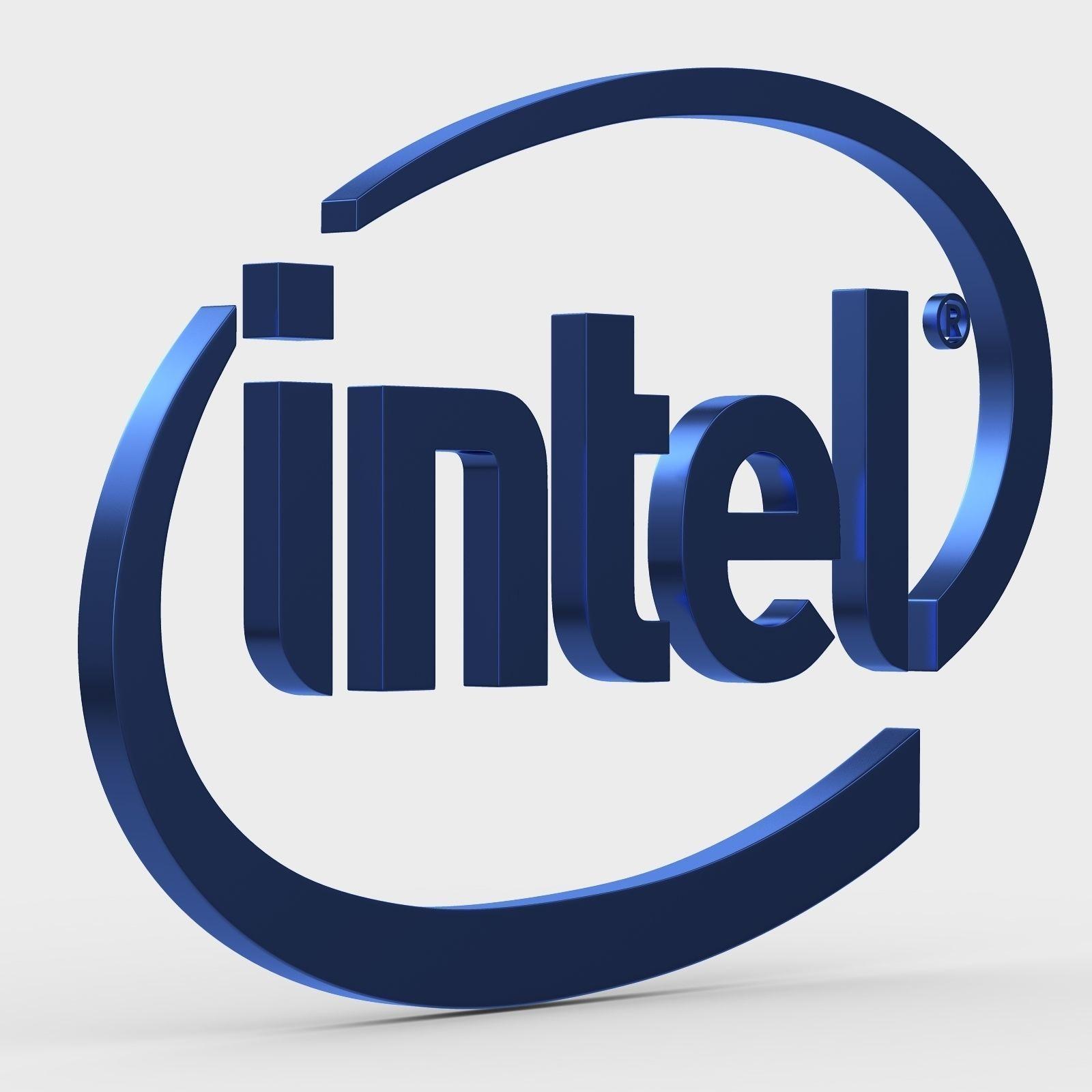 Intel Logo - 3D model intel logo | CGTrader
