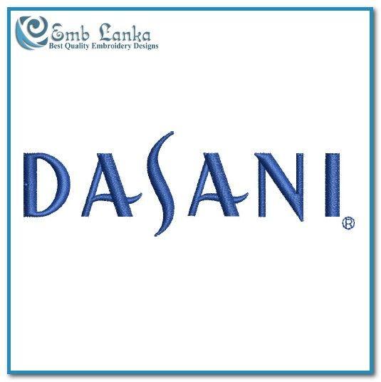 Dasani Water Logo - Dasani Water Logo Embroidery Design