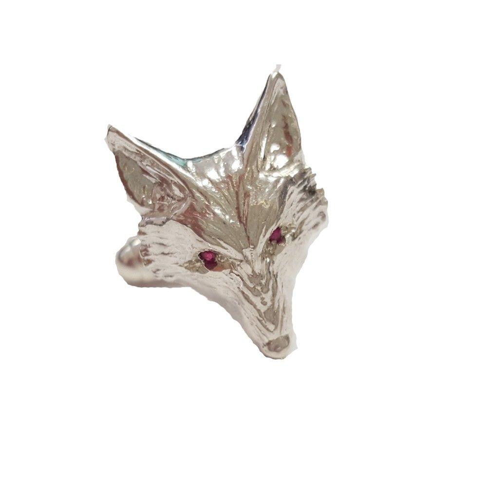 Silver Fox Head Logo - Fox Head Cufflinks Silv