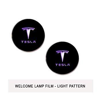 Blue Tesla Logo - CoolKo Newest Tesla Pattern Films for Model S, Model X