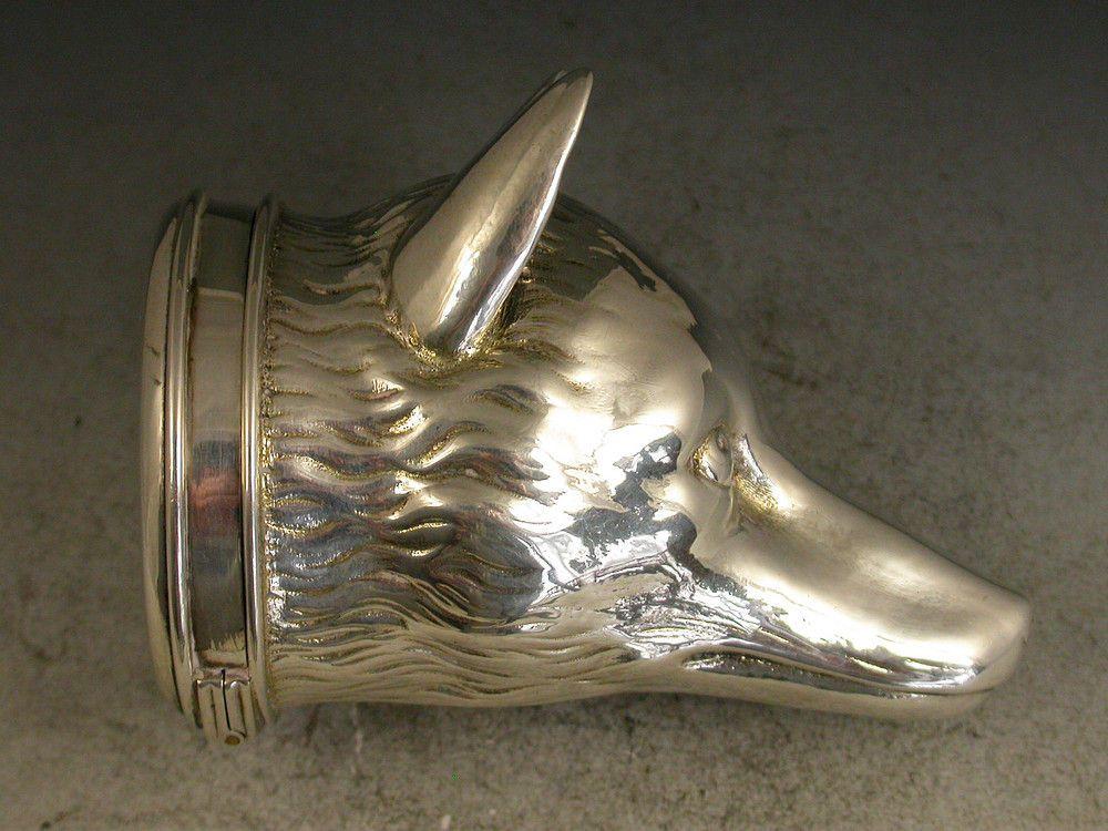 Silver Fox Head Logo - George III Antique Silver Fox Head Snuff Box by PHIPPS & ROBINSON ...