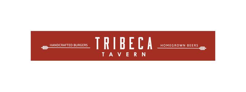 Red and Orange Triangle Restaurant Logo - Tribeca Tavern