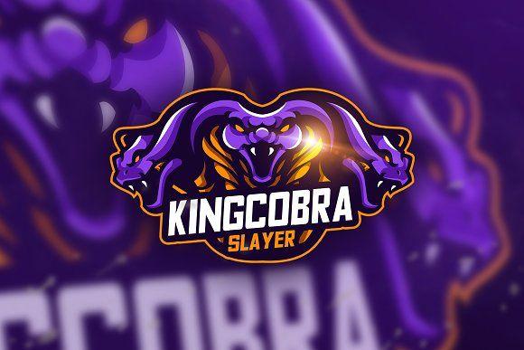 King Squad Logo - King Cobra Slayer - Mascot & Esport ~ Logo Templates ~ Creative Market