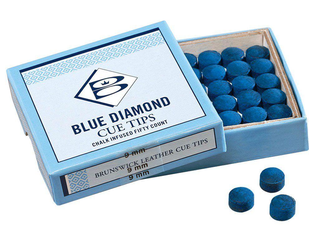 Blue Diamond Equipment Logo - Brunswick Blue Diamond Pool Cue Tips x 50 | Pool Tables Online