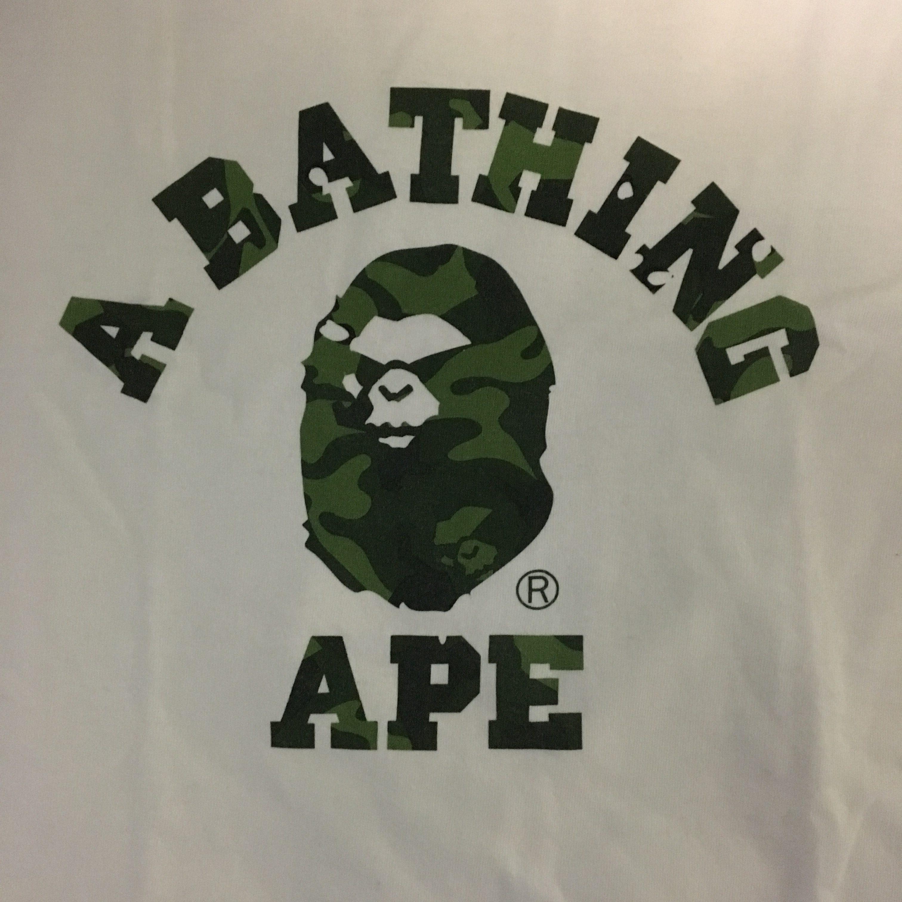 Og BAPE Logo - Bape OG Angry Ape College Logo Tee · LOBSTA!