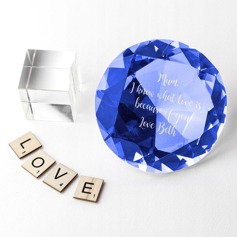 Blue Diamond Equipment Logo - Personalised Blue Diamond Paper Weight. Love My Gifts