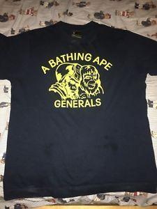 Og BAPE Logo - Bape A Bathing Ape Generals T Shirt Navy Vintage OG Size Medium | eBay