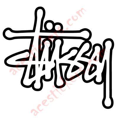 Stussy Logo - Stussy- Logo (Outline) (10 x 9.2 cm) - ステッカー